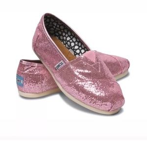 Toms women’s size 7 pink sparkle